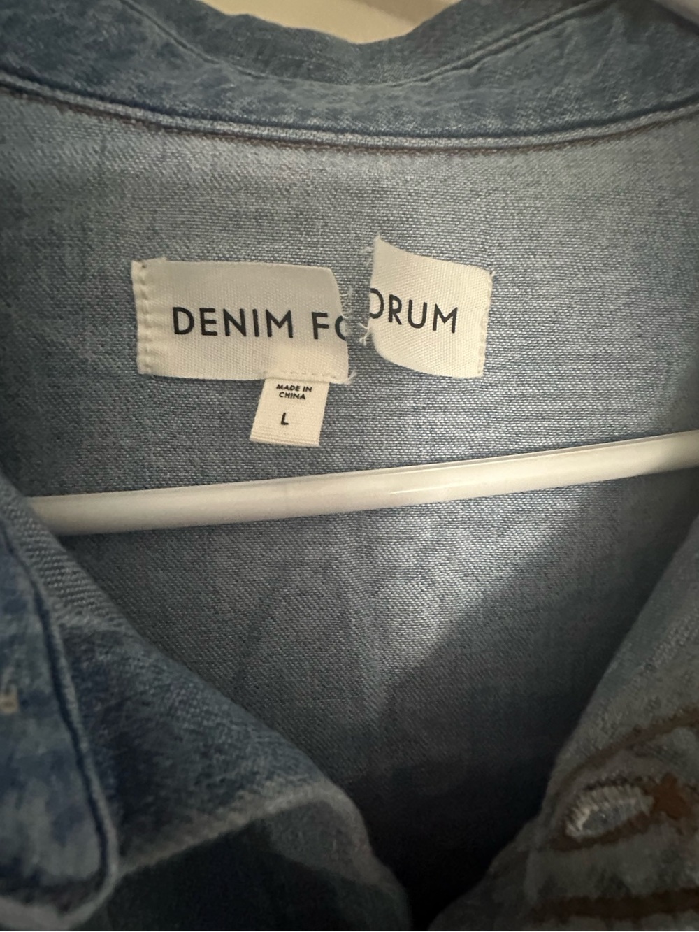 Denim Forum The '90s Vintage Shortsleeve Denim Shirt - Picture 7 of 8